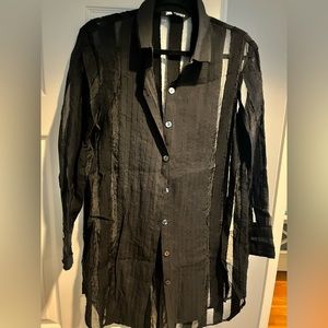 Zara Sheer button down Tunic